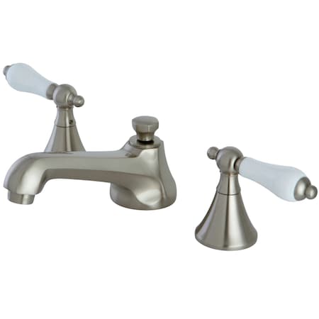 Kingston Brass KS4478PL 8" Widespread Bathroom Faucet, Brushed Nickel KS4478PL